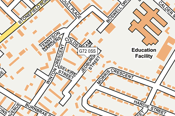 G72 0SS map - OS OpenMap – Local (Ordnance Survey)