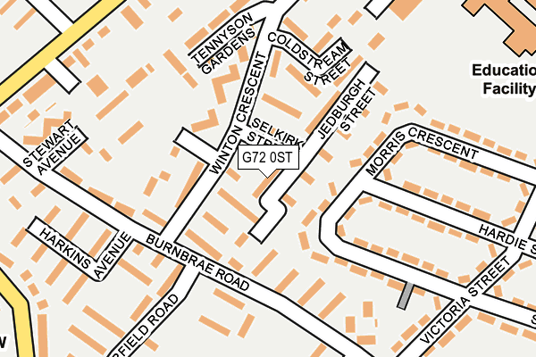 G72 0ST map - OS OpenMap – Local (Ordnance Survey)