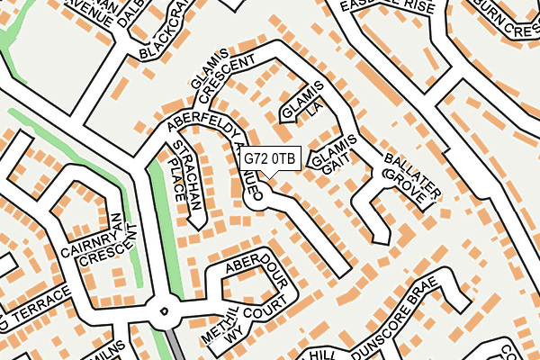 G72 0TB map - OS OpenMap – Local (Ordnance Survey)