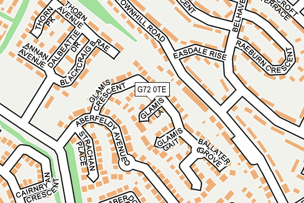 G72 0TE map - OS OpenMap – Local (Ordnance Survey)