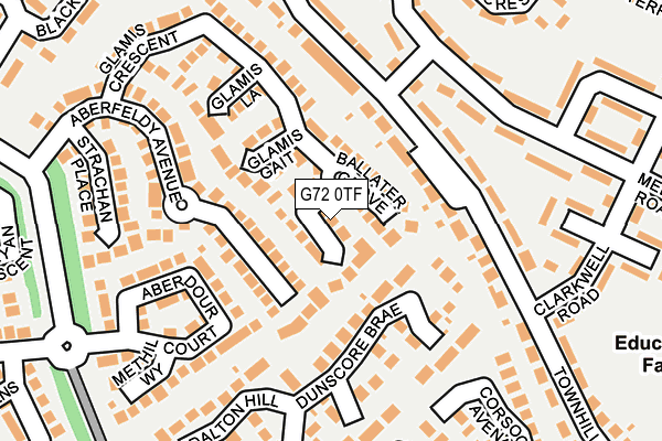 G72 0TF map - OS OpenMap – Local (Ordnance Survey)