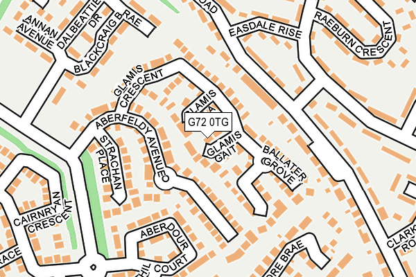 G72 0TG map - OS OpenMap – Local (Ordnance Survey)