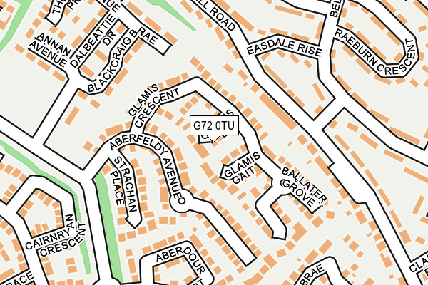 G72 0TU map - OS OpenMap – Local (Ordnance Survey)