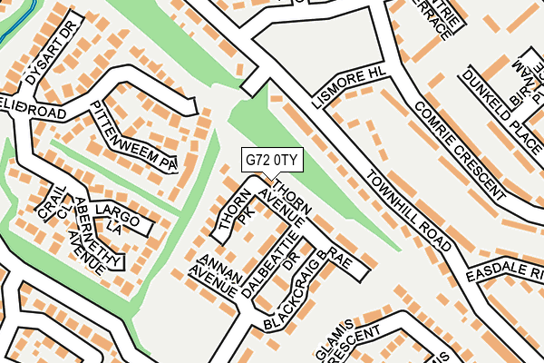 G72 0TY map - OS OpenMap – Local (Ordnance Survey)