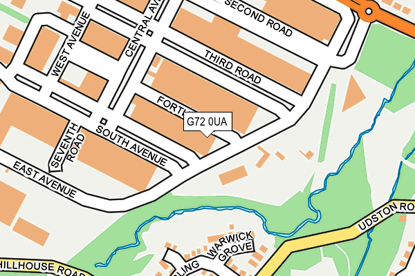 G72 0UA map - OS OpenMap – Local (Ordnance Survey)