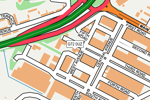 G72 0UZ map - OS OpenMap – Local (Ordnance Survey)
