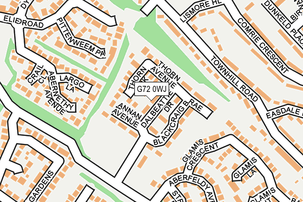 G72 0WJ map - OS OpenMap – Local (Ordnance Survey)