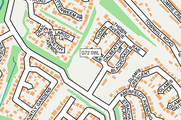 G72 0WL map - OS OpenMap – Local (Ordnance Survey)