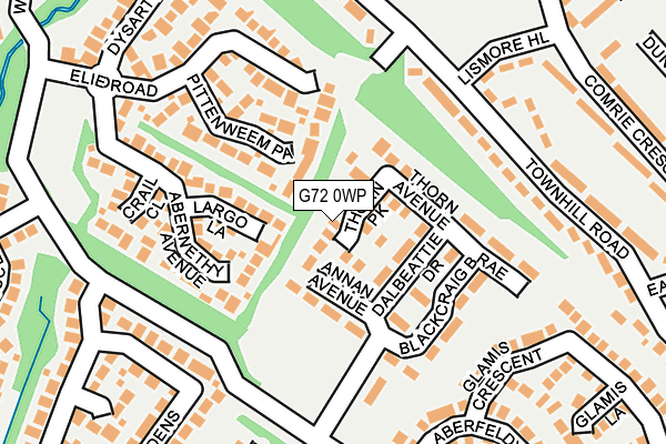 G72 0WP map - OS OpenMap – Local (Ordnance Survey)