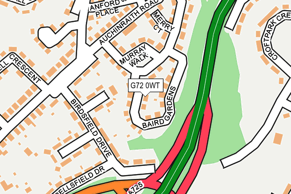 G72 0WT map - OS OpenMap – Local (Ordnance Survey)