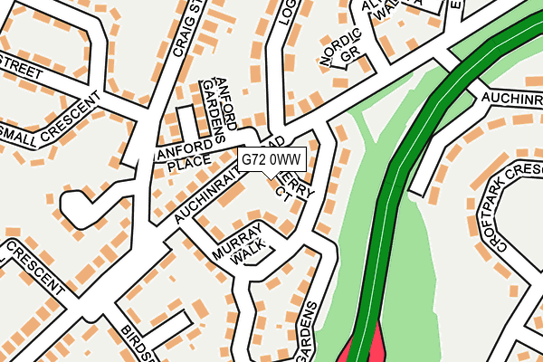 G72 0WW map - OS OpenMap – Local (Ordnance Survey)