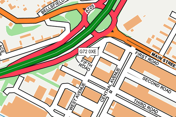 G72 0XE map - OS OpenMap – Local (Ordnance Survey)