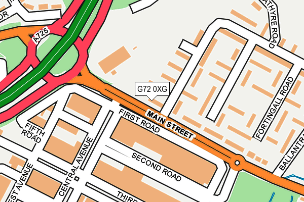 G72 0XG map - OS OpenMap – Local (Ordnance Survey)