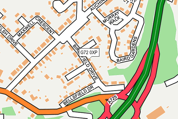 G72 0XP map - OS OpenMap – Local (Ordnance Survey)