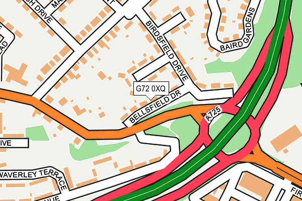 G72 0XQ map - OS OpenMap – Local (Ordnance Survey)