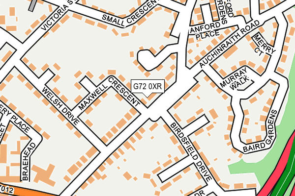 G72 0XR map - OS OpenMap – Local (Ordnance Survey)