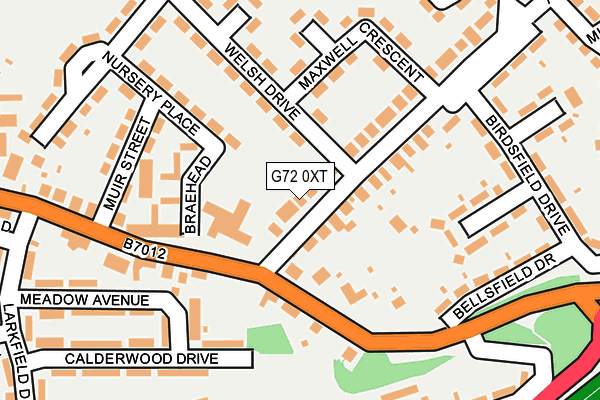 G72 0XT map - OS OpenMap – Local (Ordnance Survey)