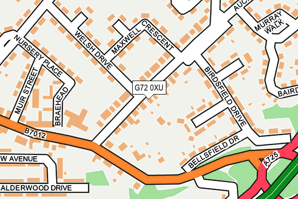 G72 0XU map - OS OpenMap – Local (Ordnance Survey)