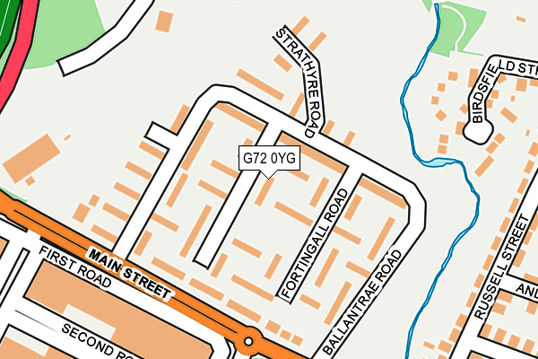 G72 0YG map - OS OpenMap – Local (Ordnance Survey)