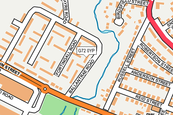 G72 0YP map - OS OpenMap – Local (Ordnance Survey)