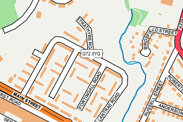 G72 0YQ map - OS OpenMap – Local (Ordnance Survey)