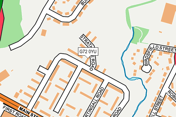 G72 0YU map - OS OpenMap – Local (Ordnance Survey)