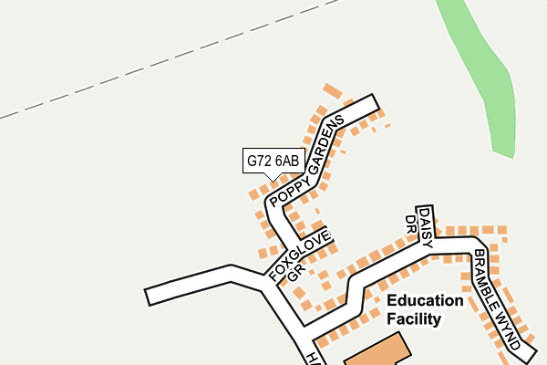 G72 6AB map - OS OpenMap – Local (Ordnance Survey)