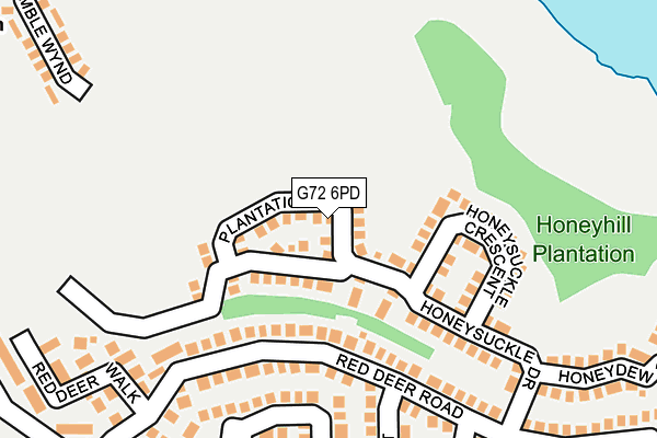 G72 6PD map - OS OpenMap – Local (Ordnance Survey)