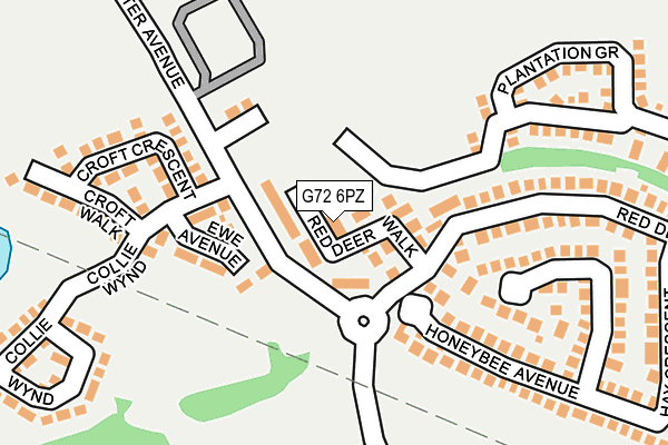 G72 6PZ map - OS OpenMap – Local (Ordnance Survey)