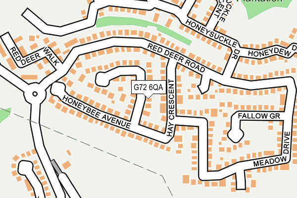 G72 6QA map - OS OpenMap – Local (Ordnance Survey)
