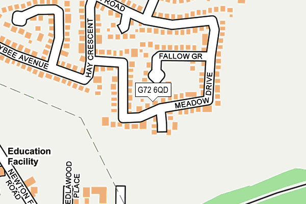 G72 6QD map - OS OpenMap – Local (Ordnance Survey)