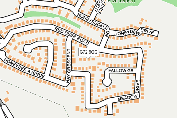 G72 6QG map - OS OpenMap – Local (Ordnance Survey)