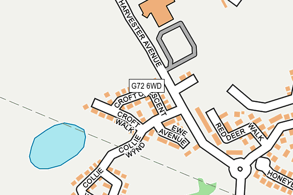 G72 6WD map - OS OpenMap – Local (Ordnance Survey)