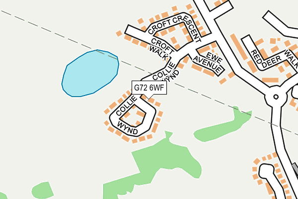 G72 6WF map - OS OpenMap – Local (Ordnance Survey)