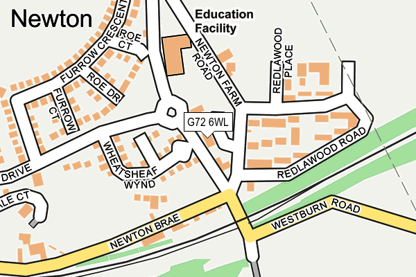 G72 6WL map - OS OpenMap – Local (Ordnance Survey)