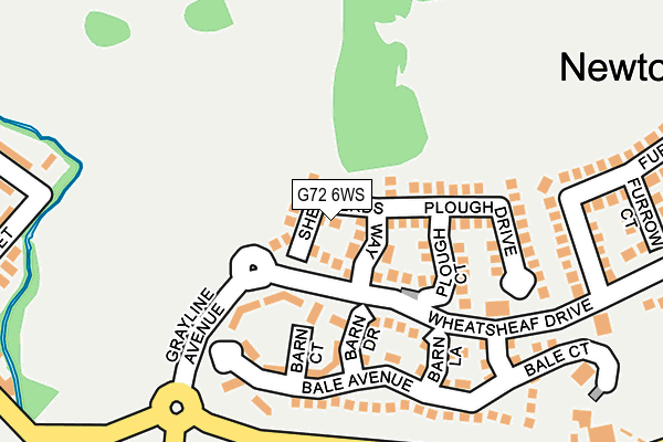 G72 6WS map - OS OpenMap – Local (Ordnance Survey)