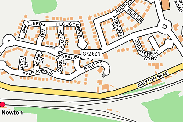 G72 6ZN map - OS OpenMap – Local (Ordnance Survey)