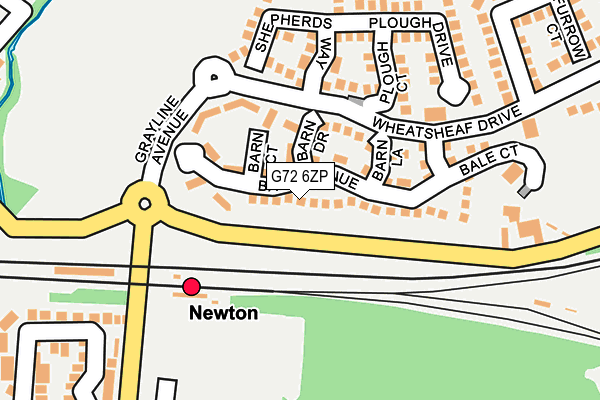 G72 6ZP map - OS OpenMap – Local (Ordnance Survey)