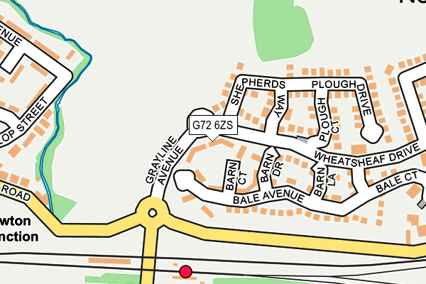 G72 6ZS map - OS OpenMap – Local (Ordnance Survey)