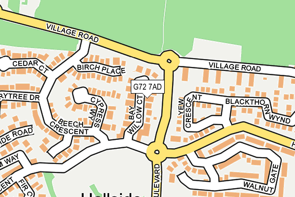 G72 7AD map - OS OpenMap – Local (Ordnance Survey)
