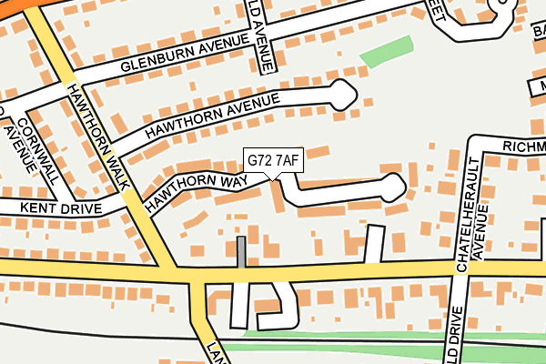 G72 7AF map - OS OpenMap – Local (Ordnance Survey)