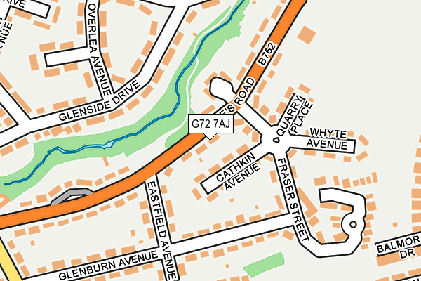 G72 7AJ map - OS OpenMap – Local (Ordnance Survey)