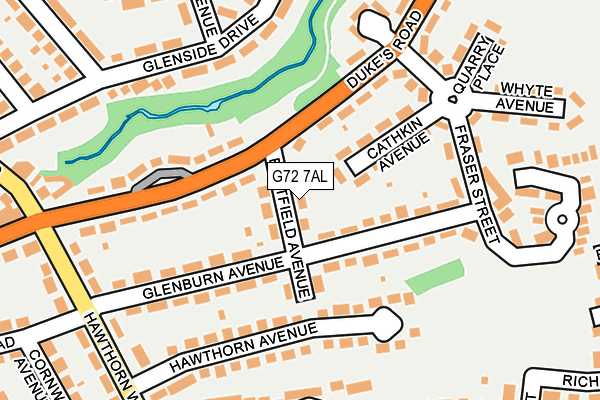 G72 7AL map - OS OpenMap – Local (Ordnance Survey)