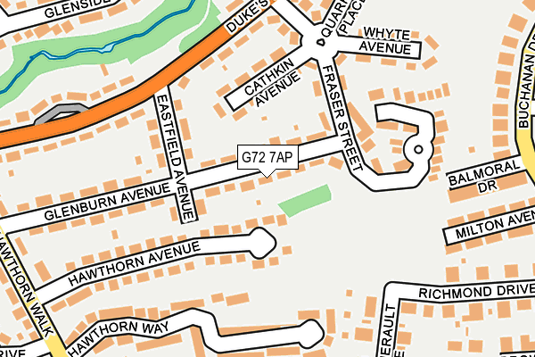 G72 7AP map - OS OpenMap – Local (Ordnance Survey)