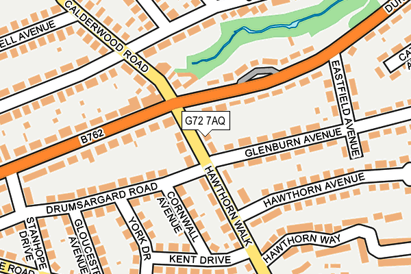 G72 7AQ map - OS OpenMap – Local (Ordnance Survey)