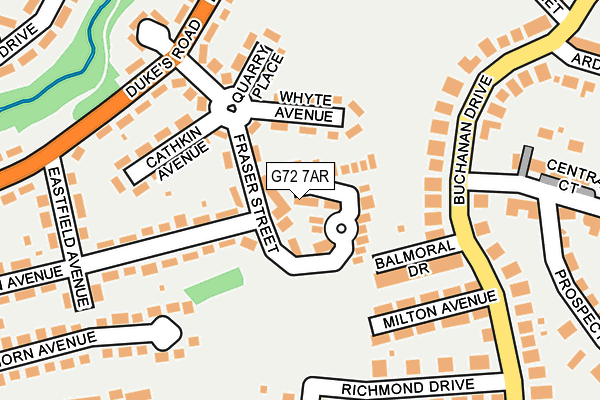 G72 7AR map - OS OpenMap – Local (Ordnance Survey)