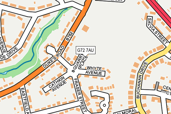 G72 7AU map - OS OpenMap – Local (Ordnance Survey)