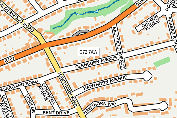 G72 7AW map - OS OpenMap – Local (Ordnance Survey)