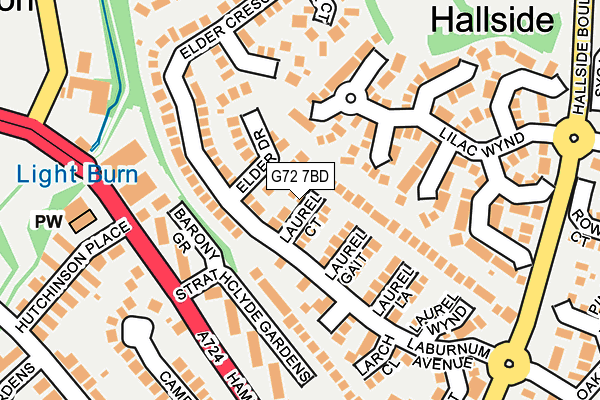G72 7BD map - OS OpenMap – Local (Ordnance Survey)