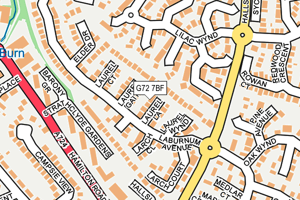 G72 7BF map - OS OpenMap – Local (Ordnance Survey)